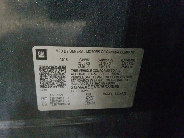 2018 CHEVROLET EQUINOX LT 2GNAXSEV9J6323060