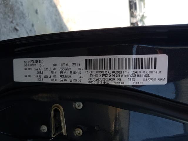 2015 RAM 1500 SLT 3C6RR7LT8FG596305