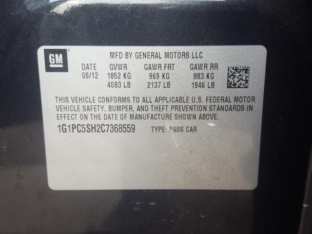 2012 CHEVROLET CRUZE LS 1G1PC5SH2C7368559