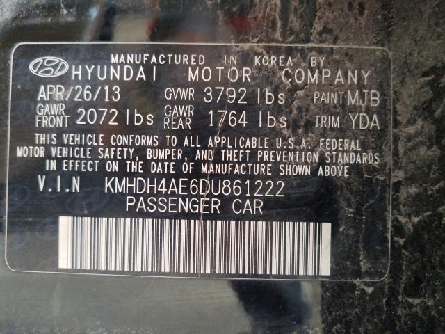 2013 HYUNDAI ELANTRA GL KMHDH4AE6DU861222