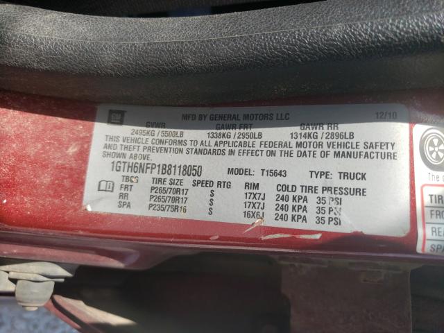 2011 GMC CANYON SLT 1GTH6NFP1B8118050