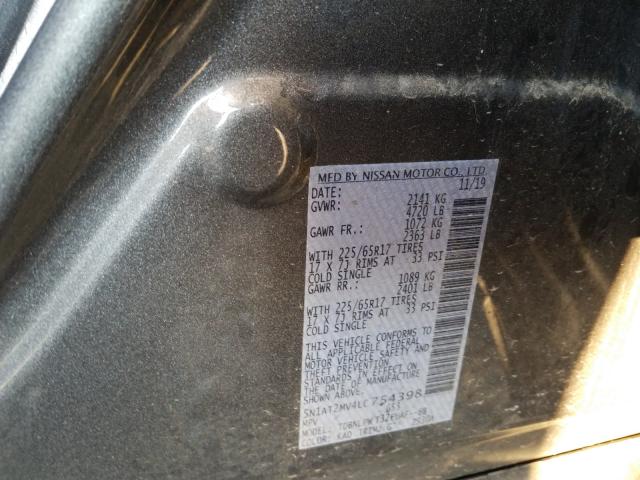 2020 NISSAN ROGUE S 5N1AT2MV4LC754398