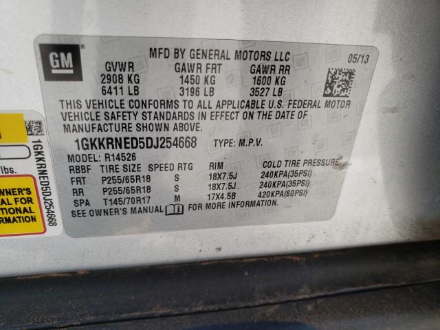 2013 GMC ACADIA SLE 1GKKRNED5DJ254668
