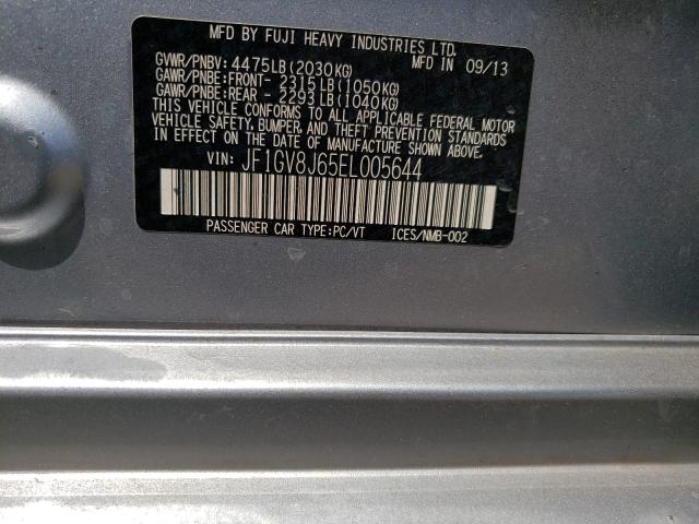 2014 SUBARU IMPREZA WR JF1GV8J65EL005644