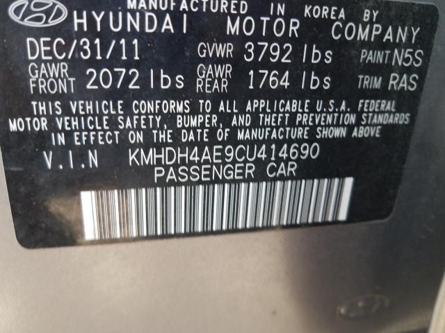 2012 HYUNDAI ELANTRA GL KMHDH4AE9CU414690