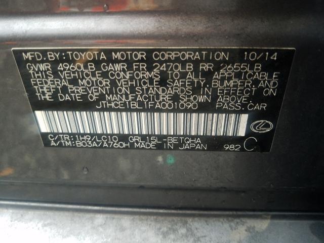 2015 LEXUS GS 350 JTHCE1BL1FA001090