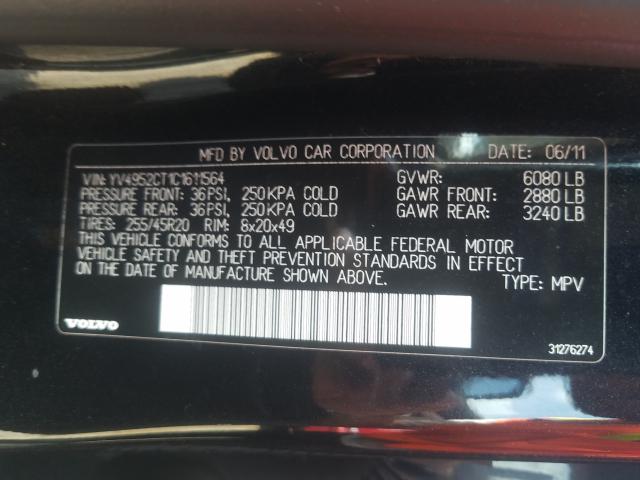 2012 VOLVO XC90 R DES YV4952CT1C1611564
