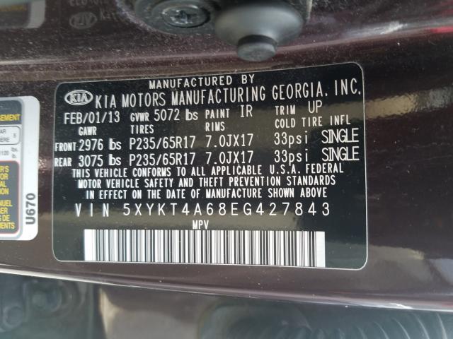 2014 KIA SORENTO LX 5XYKT4A68EG427843