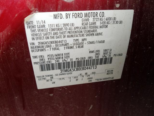 2014 FORD FLEX SEL 2FMGK5C80EBD44713