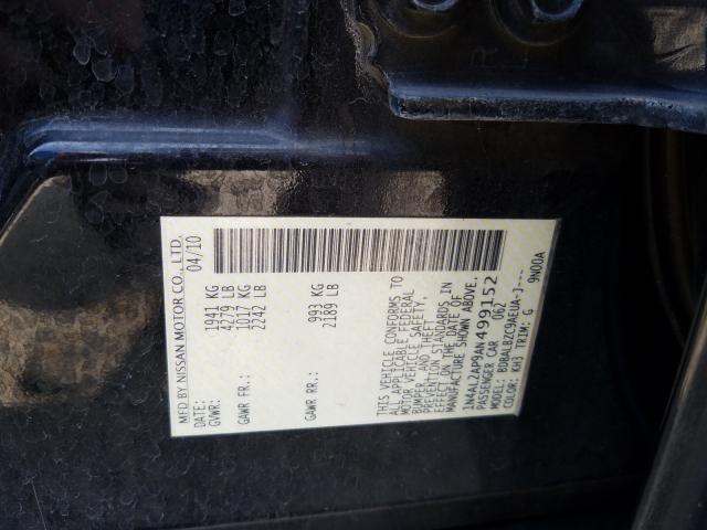 2010 NISSAN ALTIMA BAS 1N4AL2AP9AN499152