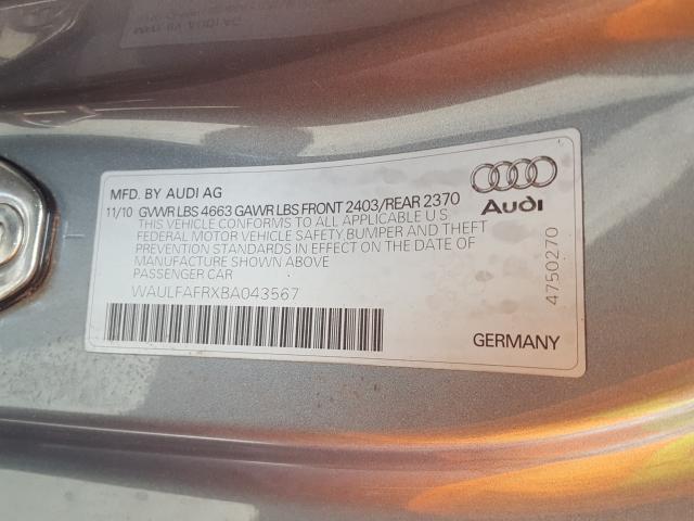 2011 AUDI A5 PREMIUM WAULFAFRXBA043567