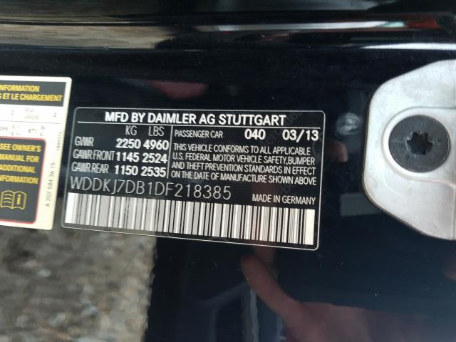 2013 MERCEDES-BENZ E 550 WDDKJ7DB1DF218385