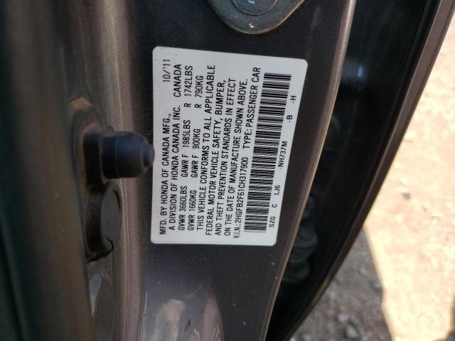 2012 HONDA CIVIC HF 2HGFB2F61CH317900