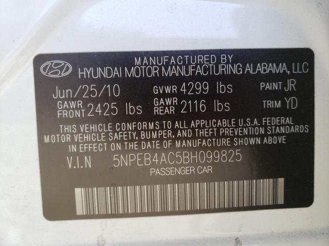 2011 HYUNDAI SONATA 5NPEB4AC5BH099825