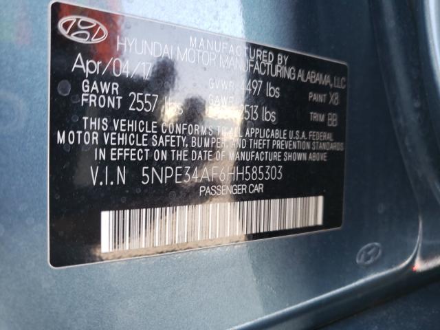 2017 HYUNDAI SONATA SPO 5NPE34AF6HH585303