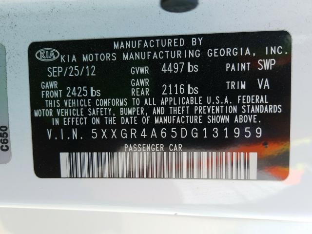 2013 KIA OPTIMA SX - 5XXGR4A65DG131959