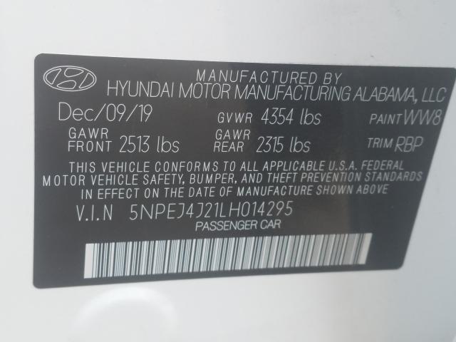 2020 HYUNDAI SONATA SEL 5NPEJ4J21LH014295