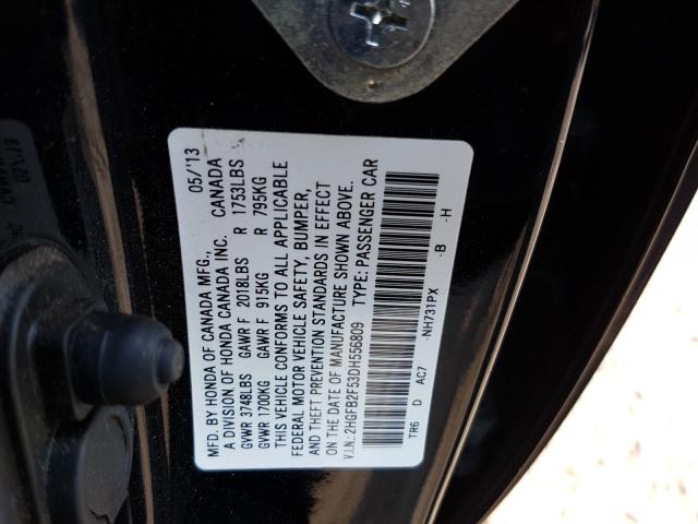 2013 HONDA CIVIC LX 2HGFB2F53DH556809