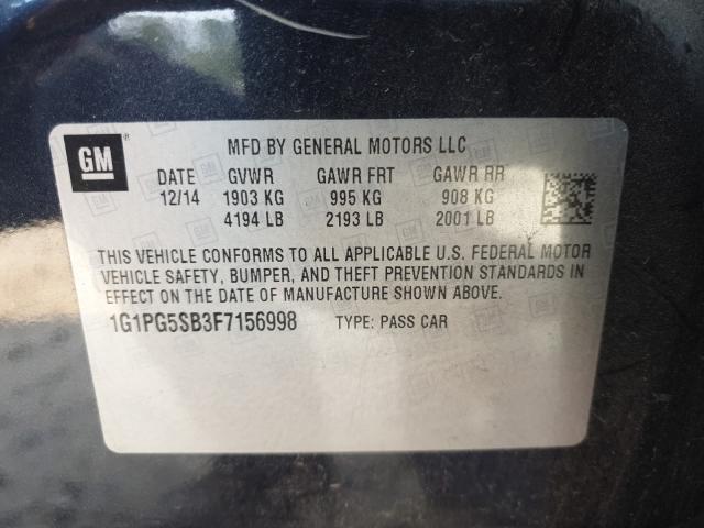 2015 CHEVROLET CRUZE L 1G1PG5SB3F7156998