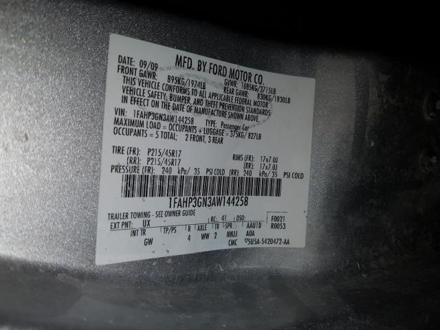 2010 FORD FOCUS SES 1FAHP3GN3AW144258