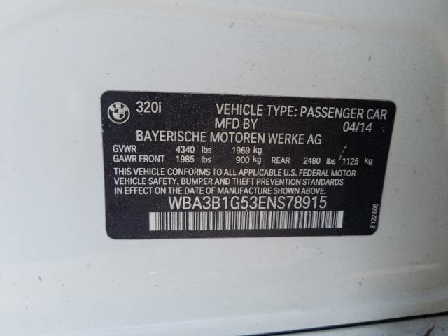 2014 BMW 320 I WBA3B1G53ENS78915