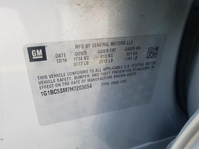 2017 CHEVROLET CRUZE LS 1G1BC5SM7H7203654