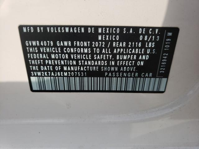 2014 VOLKSWAGEN JETTA BASE 3VW2K7AJ6EM207531