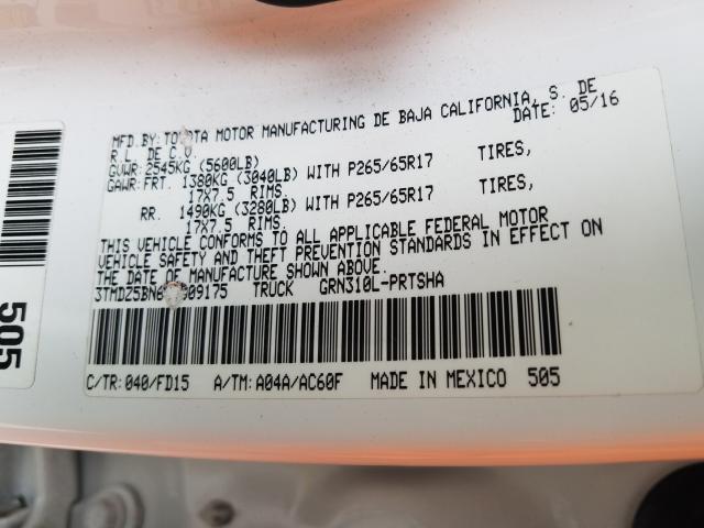 2016 TOYOTA TACOMA DOU 3TMDZ5BN6GM009175