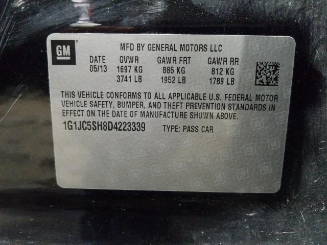 2013 CHEVROLET SONIC LT 1G1JC5SH8D4223339