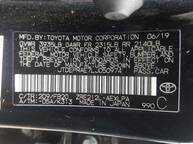 2020 TOYOTA COROLLA LE JTDEPRAE7LJ050974