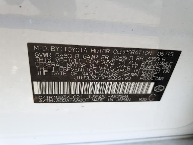 2015 LEXUS LS 460 JTHCL5EFXF5025190