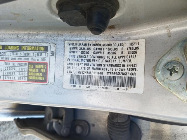2011 HONDA INSIGHT LX JHMZE2H54BS010640
