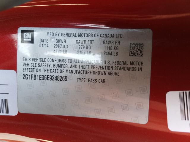 2014 CHEVROLET CAMARO LT 2G1FB1E36E9248269