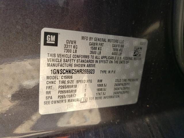 2017 CHEVROLET SUBURBAN C 1GNSCHKC5HR265923
