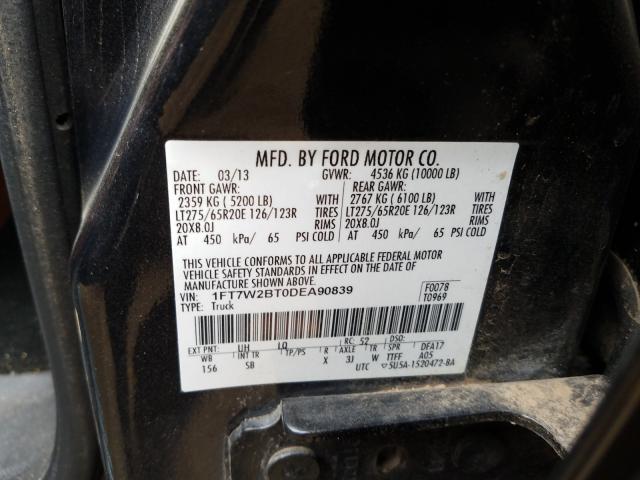 2013 FORD F250 SUPER 1FT7W2BT0DEA90839