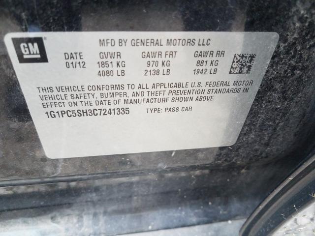 2012 CHEVROLET CRUZE LS 1G1PC5SH3C7241335