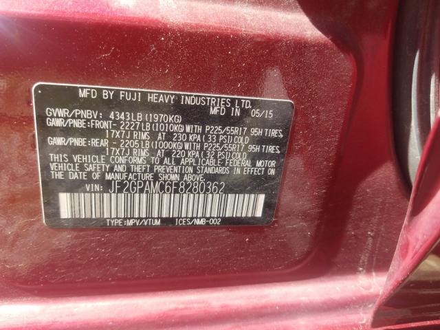 2015 SUBARU XV CROSSTR JF2GPAMC6F8280362