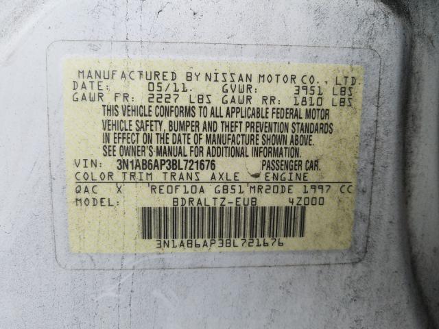 2011 NISSAN SENTRA 3N1AB6AP3BL721676