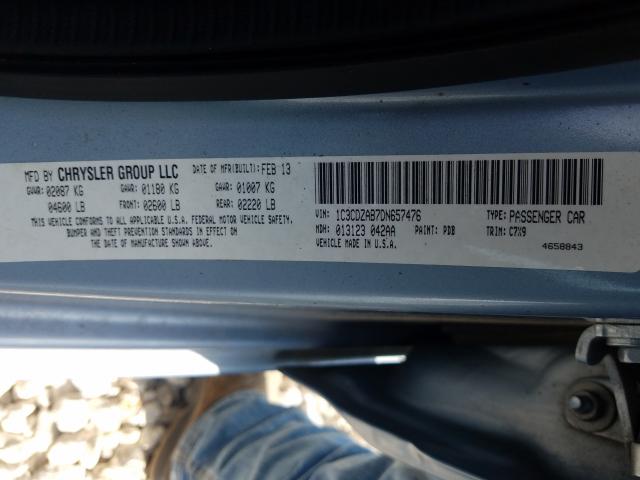 2013 DODGE AVENGER 1C3CDZAB7DN657476