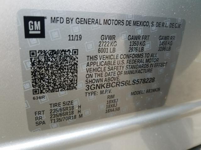 2020 CHEVROLET BLAZER 2LT 3GNKBCRS6LS578228