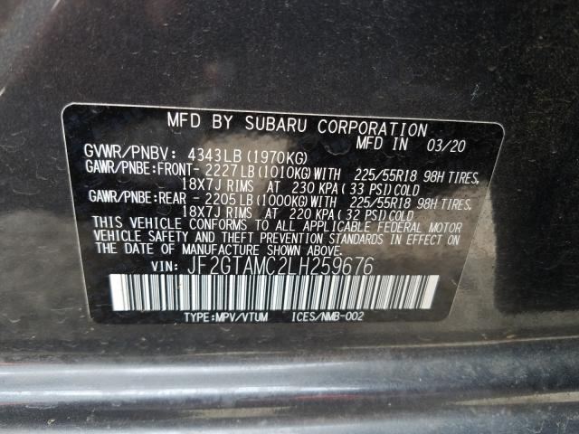 2020 SUBARU CROSSTREK JF2GTAMC2LH259676