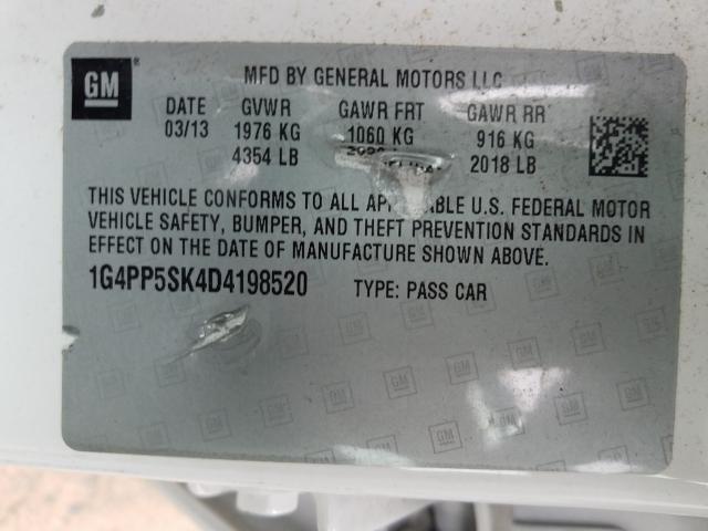 2013 BUICK VERANO 1G4PP5SK4D4198520