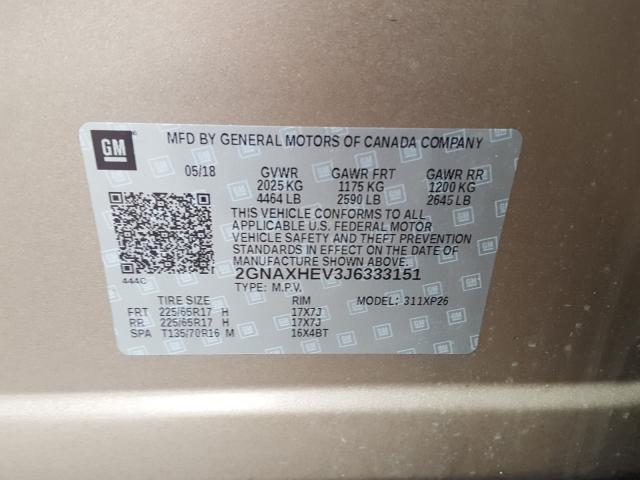2018 CHEVROLET EQUINOX LS 2GNAXHEV3J6333151