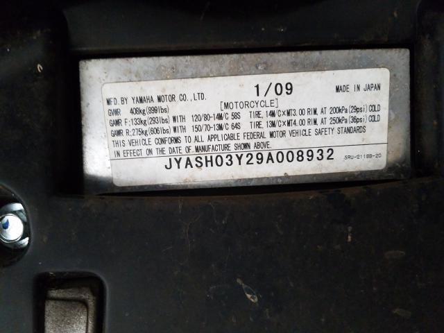 2009 YAMAHA YP400 JYASH03Y29A008932