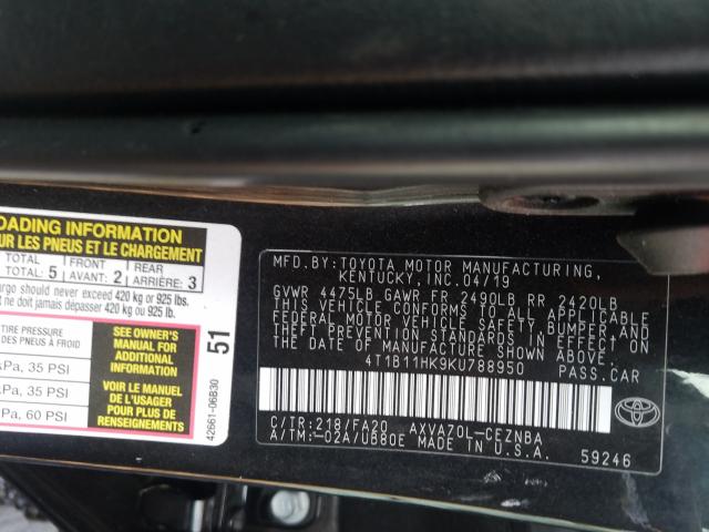 Фото: 4T1B11HK9KU788950 - 10