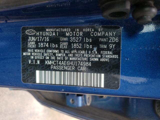 2017 HYUNDAI ACCENT SE KMHCT4AE6HU174984