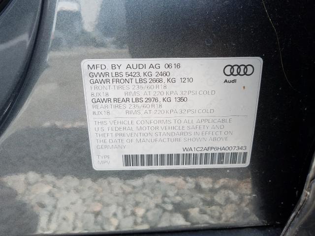 VIN WA1C2AFP6HA007343 2017 Audi Q5, Premium no.10