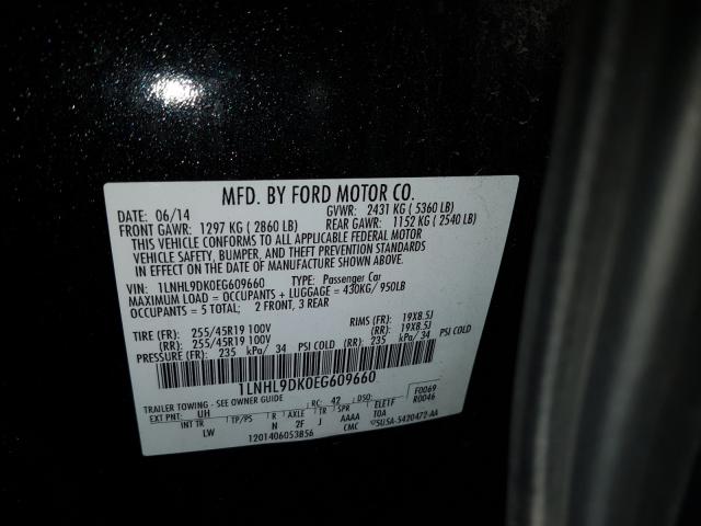 2014 LINCOLN MKS 1LNHL9DK0EG609660