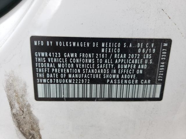 2019 VOLKSWAGEN JETTA S 3VWCB7BU0KM222972