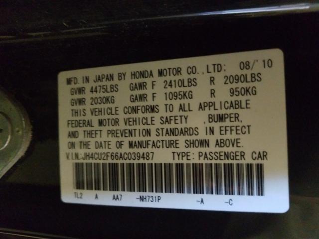 2010 ACURA TSX JH4CU2F66AC039487